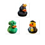Duck Variety Collectible Figurine Bundle of 3 - Bombshell Duck, Broccoli Exorcist - Quirky & Humorous Adult Desk Decor - 3D Printed in Canada