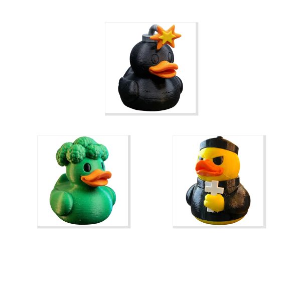 Humorous Duck Figurine Set