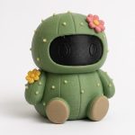 Cactus Robot Collectible Figurine - Unique Desk Decor for Adults – 3D Printed in Canada