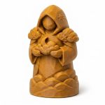 Wood Carved-Like Sky Spirit Figurine in Ochre Yellow Finish - 3D Printed in Canada (Ochre Yellow)