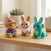 Ensemble de figurines de lapin épouvantail