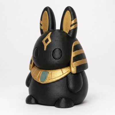 Anubis Bunny Collectible Figurine - Unique Desk Decor for Adults – 3D Printed in Canada