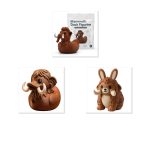 Mammoth Collection Collectible Figurine Bundle of 3 - Mammoth Duck, Woolly Duck, Bunny - Unique & Humorous Adult Desk Decor - 3D Printed in Canada