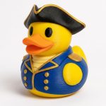 Revolutionary War Officer Duck Collectible Figurine - Unique Desk Decor for Adults – 3D Printed in Canada