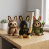 Lapin lingot d'or – ensemble de figurines de collection