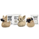 Small Dog Ducks Collectible Figurine Bundle of 3 - German Shepherd, Chihuahua, Pug - Funny & Adorable Adult Desk Decor - 3D Printed in Canada