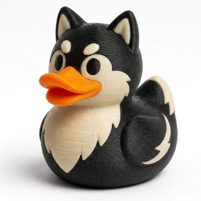 Finnish Lapphund Duck Collectible Figurine - Unique Desk Decor for Adults – 3D Printed in Canada