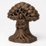 Wood Carved-Like Tree of Life Figurine in Black Walnut Finish - 3D Printed in Canada (Black Walnut)