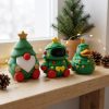 Lot de figurines gnome, robot et canard de Noël