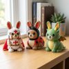 Ensemble de figurines lapin dragon