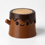Chocolate Dipped Tree Stump Collectible Figurine - Eye-catching Desk Decor for Adults – 3D Printed in Canada