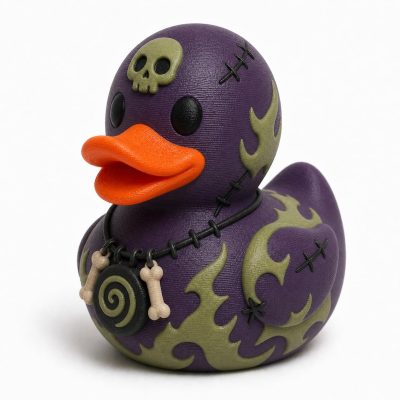 Mysterious Duck Collectible Figurine - Gothic Shelf Decor for Adults – 3D Printed in Canada