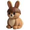 Ensemble de figurines lapin coupe au bol