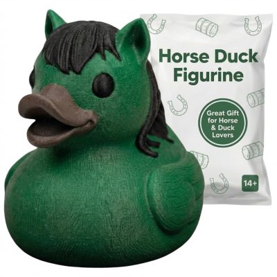 Horse Duck Collectible Figurine - Striking Farm Animal Hybrid Desk Decor for Unique Gift and Display - 3D Printed in Canada