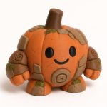 Clay Golem Pumpkin Collectible Figurine - Unique Desk Decor for Adults – 3D Printed in Canada