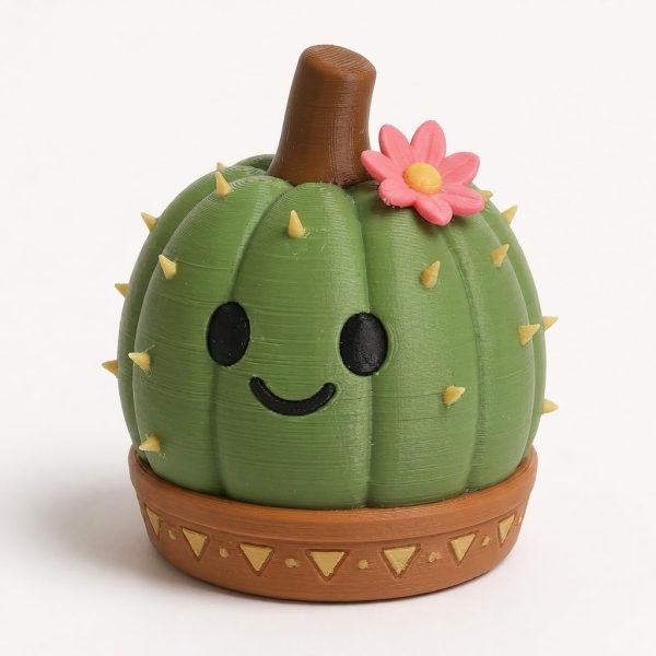 Cactus Pumpkin Figurine