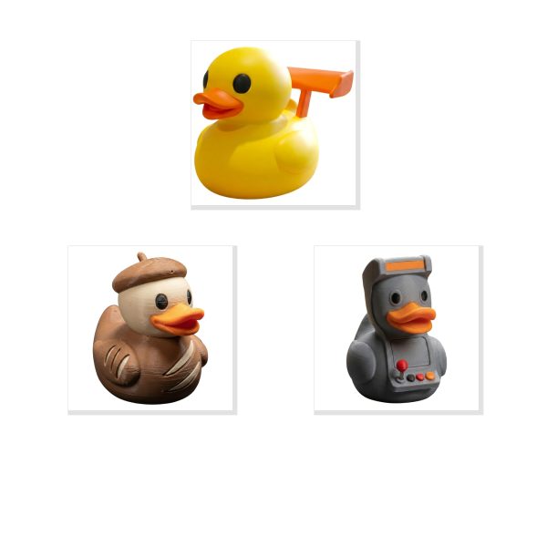 Figurine de canard joueur rétro