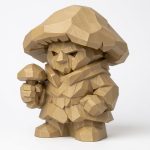 Wood Carved Mushroom Collectible Figurine - Unique Desk Decor for Adults 3D Printed in Canada - 3D Printed in Canada (Classic Birch)