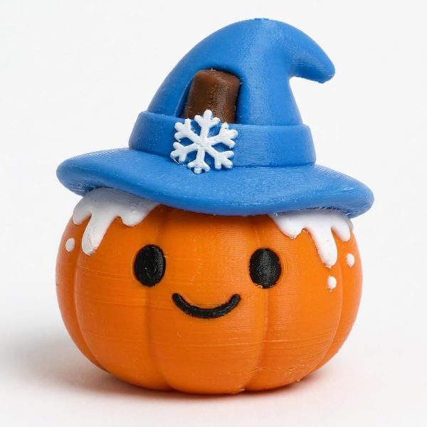 Frost Wizard Pumpkin Figurine
