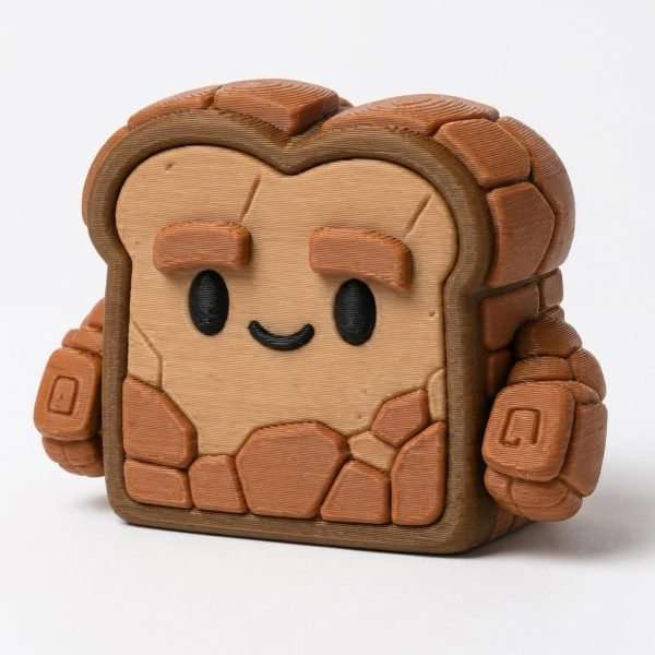 Figurine Toast golem d&rsquo;argile