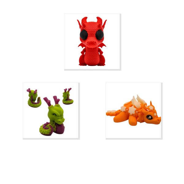 Dragon Variety 3-Pack Collectible Figurine
