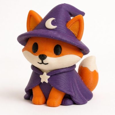Sorceress Fox Collectible Figurine - Unique Desk Decor for Adults – 3D Printed in Canada