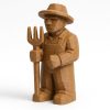 Figurine vie à la campagne sculptée façon bois