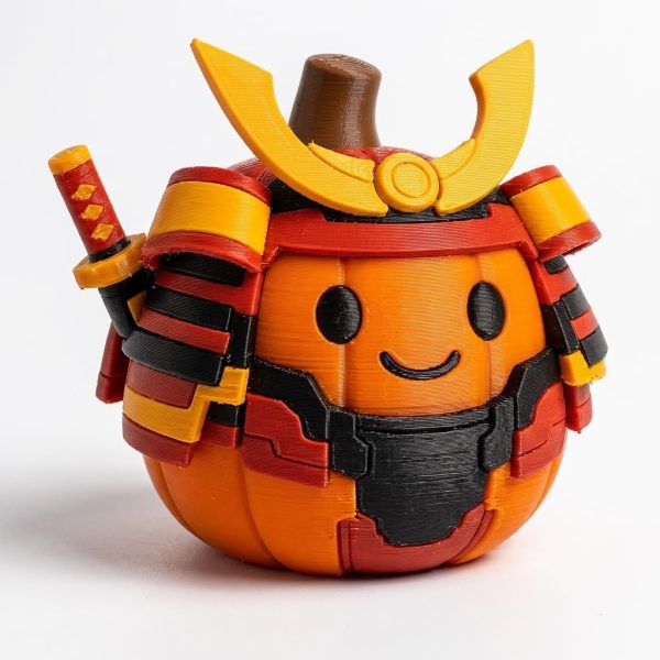 Cyber Samurai Pumpkin Figurine