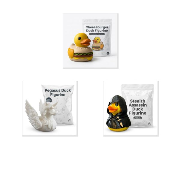 Cheeseburger Pegasus Assassin Duck Figurine