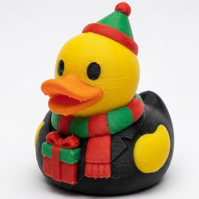 Holiday Office Party Duck Collectible Figurine - Unique Desk Decor for Adults – 3D Printed in Canada