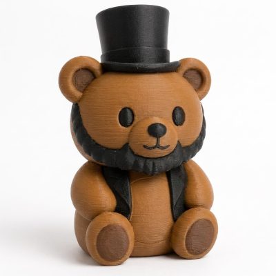 Chonky Teddy Bear Cub Collectible Figurine - Unique Desk Decor for Adults – 3D Printed in Canada