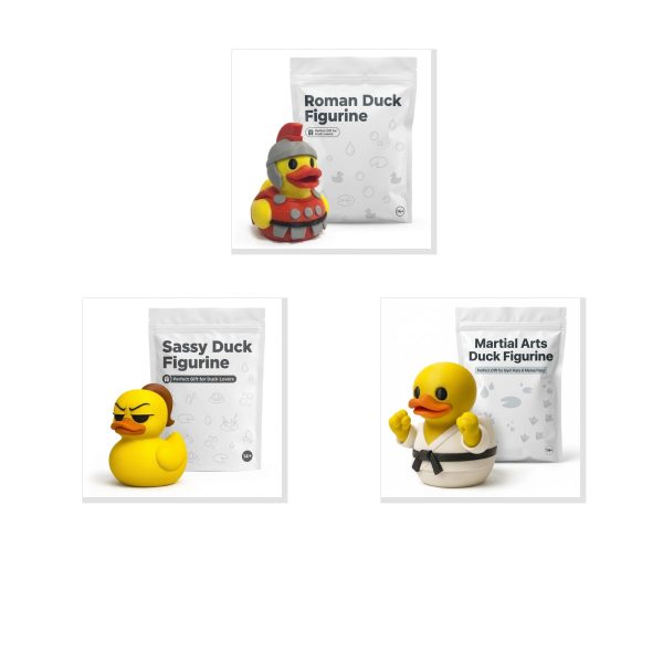 Lot de figurines de canards variés
