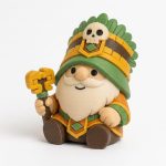 Aztec Priest Gnome Collectible Figurine - Unique Desk Decor for Adults – 3D Printed in Canada