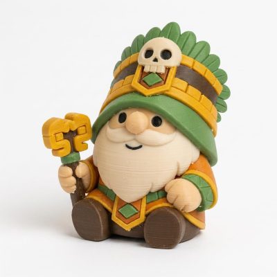 Aztec Priest Gnome Collectible Figurine - Unique Desk Decor for Adults – 3D Printed in Canada