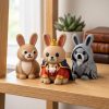 Ensemble de figurines Lapin Duc royal