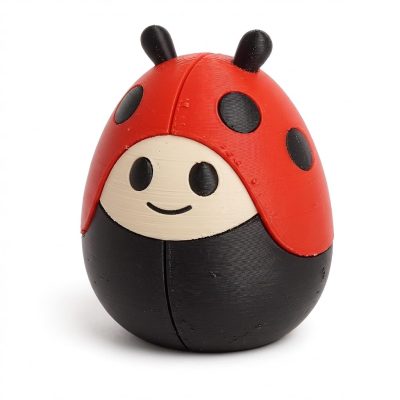 Ladybug Eggling Collectible Figurine - Unique Desk Decor for Adults – 3D Printed in Canada