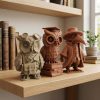 Coffret de figurines hiboux artistiques