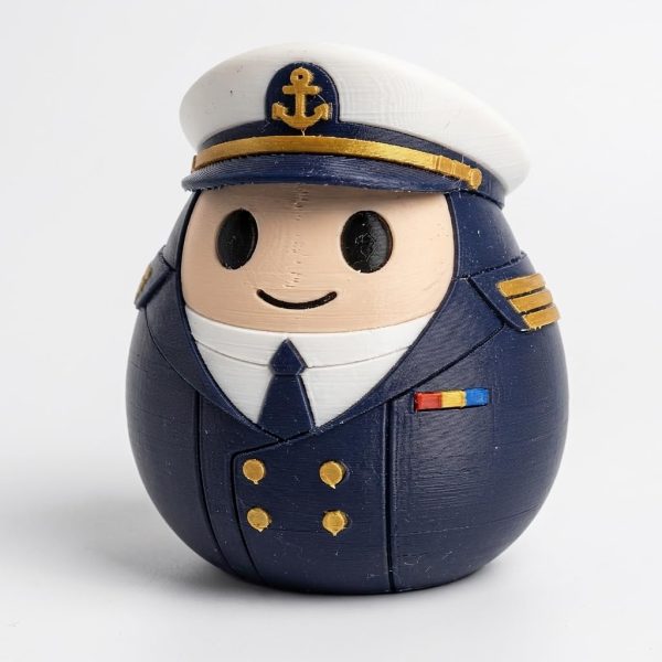 Navy Egg Eggling Figurine