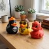 Ensemble de figurines de canards Hadès, hippie et goule