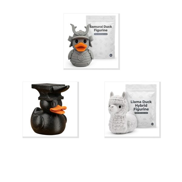 Lot de figurines de canards excentriques
