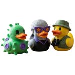 Duck Variety Collectible Figurine Bundle of 3 - Amoeba Duck, Disco Birdwatcher - Quirky & Fun Adult Desk Decor - 3D Printed in Canada