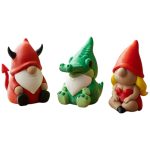 Gnome Variety Collectible Figurine Bundle of 3 - Alligator Gnome, Mischievous Devil Pin-Up - Whimsical & Unique Adult Desk Decor - 3D Printed in Canada