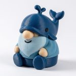 Whale Gnome Collectible Figurine - Handcrafted Nautical Desk Decor with Blue Tones and Detailed Features for Unique Home or Office Accent - 3D Printed in Canada