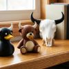 Lot de figurines canards taureaux