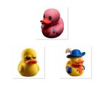 Duck Variety Collectible Figurine Bundle of 3 - Heartbreak Duck, Bruh Musketeer - Whimsical & Humorous Adult Desk Decor - 3D Printed in Canada