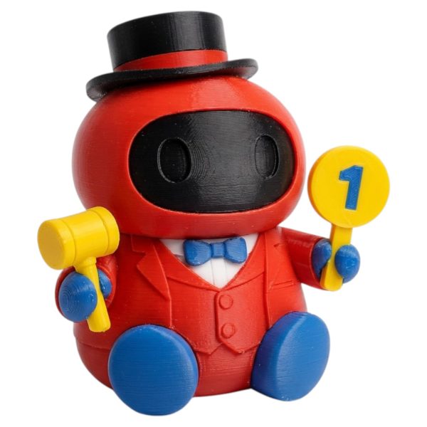 Auctioneer Robot Figurine