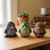 Ensemble varié de 3 figurines de pingouin de collection