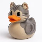 American Curl Cat Duck Collectible Figurine - Unique Desk Decor for Adults – 3D Printed in Canada