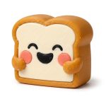 Giggling Toast Collectible Figurine - Unique Desk Decor for Adults – 3D Printed in Canada