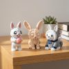 Ensemble figurines renard arctique lapin de Pâques